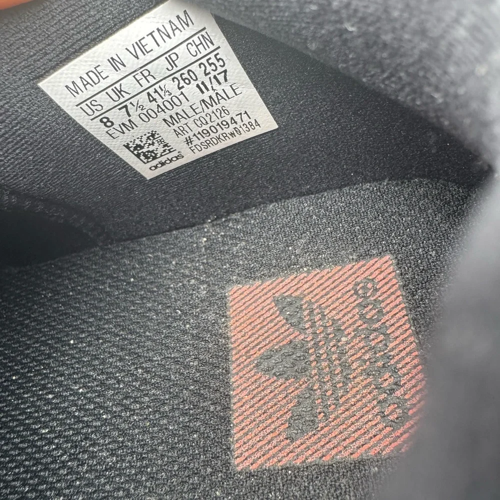 Adidas Charcoal and Black Knit Sneakers